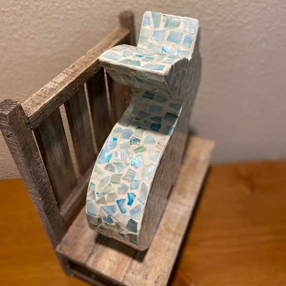 Blue Mosaic Tile Bunny Rabbit Decor, Easter Mosaic Bunny Decor, Easter Decor - Picture 7 of 12